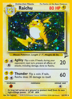 Raichu #16 Raichu - Base Set 2 - #16 - Pokemon TCG card