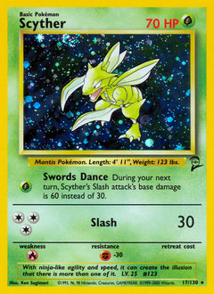 Scyther #17 Scyther - Base Set 2 - #17 - Pokemon TCG card