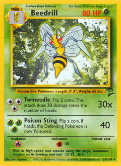 Beedrill #21 Beedrill - Base Set 2 - #21 - Pokemon TCG card