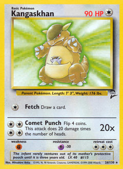 Kangaskhan #26 Kangaskhan - Base Set 2 - #26 - Pokemon TCG card