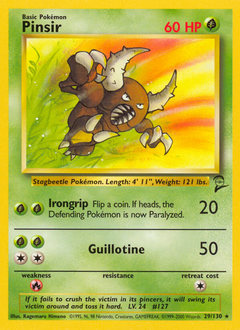 Pinsir #29 Pinsir - Base Set 2 - #29 - Pokemon TCG card