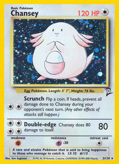 Chansey #3 Chansey - Base Set 2 - #3 - Pokemon TCG card
