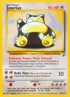 Snorlax - Base Set 2 - #30 - Pokemon TCG card