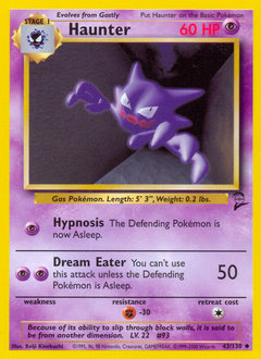 Haunter - Base Set 2 - #43 - Pokemon TCG card