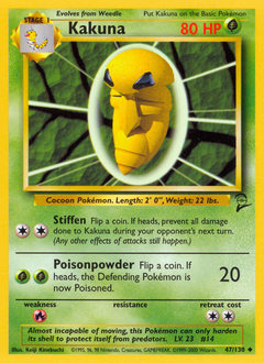 Kakuna #47 Kakuna - Base Set 2 - #47 - Pokemon TCG card
