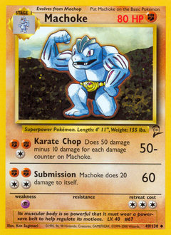 Machoke - Base Set 2 - #49 - Pokemon TCG card