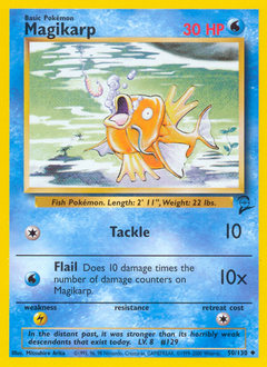 Magikarp #50 Magikarp - Base Set 2 - #50 - Pokemon TCG card