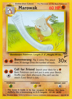 Marowak #52 Marowak - Base Set 2 - #52 - Pokemon TCG card