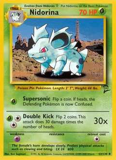 Nidorina - Base Set 2 - #53 - Pokemon TCG card