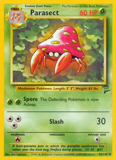 Parasect - Base Set 2 - #55 - Pokemon TCG card