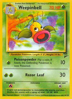 Weepinbell #64 Weepinbell - Base Set 2 - #64 - Pokemon TCG card