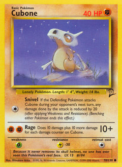 Cubone #70 Cubone - Base Set 2 - #70 - Pokemon TCG card