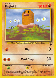 Diglett - Base Set 2 - #71 - Pokemon TCG card