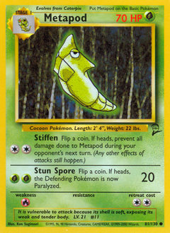 Metapod #81 Metapod - Base Set 2 - #81 - Pokemon TCG card