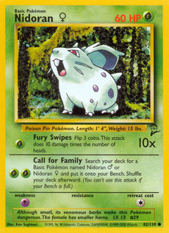 Nidoran ♀ #82 Nidoran ♀ - Base Set 2 - #82 - Pokemon TCG card