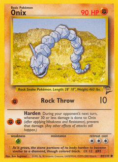 Onix - Base Set 2 - #84 - Pokemon TCG card