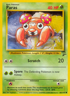 Paras #85 Paras - Base Set 2 - #85 - Pokemon TCG card