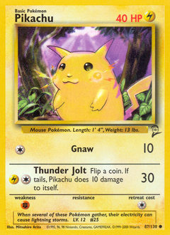 Pikachu #87 Pikachu - Base Set 2 - #87 - Pokemon TCG card