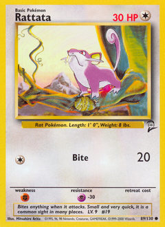 Rattata - Base Set 2 - #89 - Pokemon TCG card