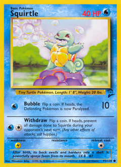 Squirtle #93 Squirtle - Base Set 2 - #93 - Pokemon TCG card
