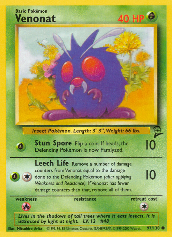 Venonat - Base Set 2 - #97 - Pokemon TCG card