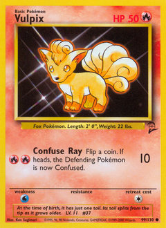 Vulpix - Base Set 2 - #99 - Pokemon TCG card
