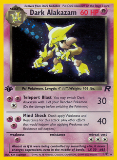 Dark Alakazam - Team Rocket - #1 - Pokemon TCG card
