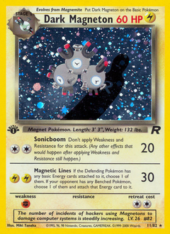 Dark Magneton #11 Dark Magneton - Team Rocket - #11 - Pokemon TCG card