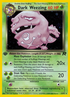 Dark Weezing #14 Dark Weezing - Team Rocket - #14 - Pokemon TCG card