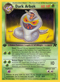 Dark Arbok #19 Dark Arbok - Team Rocket - #19 - Pokemon TCG card