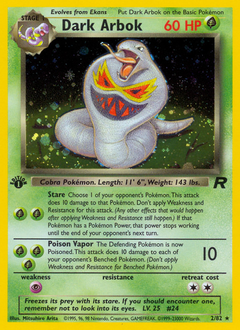 Dark Arbok #2 Dark Arbok - Team Rocket - #2 - Pokemon TCG card