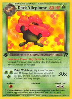 Dark Vileplume #30 Dark Vileplume - Team Rocket - #30 - Pokemon TCG card