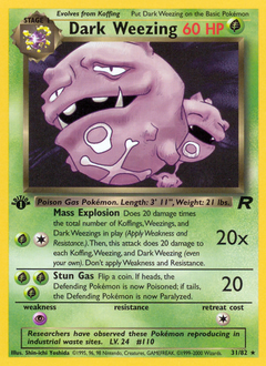 Dark Weezing #31 Dark Weezing - Team Rocket - #31 - Pokemon TCG card