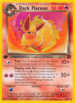 Dark Flareon - Team Rocket - #35 - Pokemon TCG card