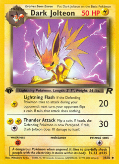 Dark Jolteon #38 Dark Jolteon - Team Rocket - #38 - Pokemon TCG card