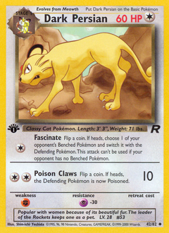 Dark Persian #42 Dark Persian - Team Rocket - #42 - Pokemon TCG card