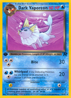 Dark Vaporeon #45 Dark Vaporeon - Team Rocket - #45 - Pokemon TCG card