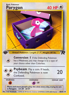 Porygon #48 Porygon - Team Rocket - #48 - Pokemon TCG card