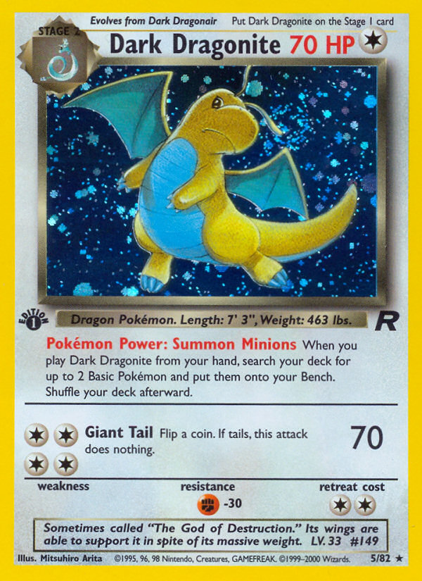 Dark Dragonite - Team Rocket - #5 - Pokemon TCG card