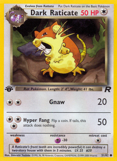 Dark Raticate - Team Rocket - #51 - Pokemon TCG card