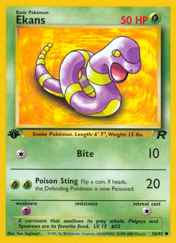 Ekans - Team Rocket - #56 - Pokemon TCG card