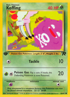 Koffing - Team Rocket - #58 - Pokemon TCG card