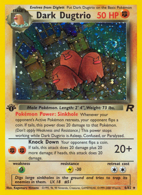 Dark Dugtrio - Team Rocket - #6 - Pokemon TCG card