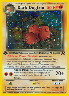 Dark Dugtrio #6 Dark Dugtrio - Team Rocket - #6 - Pokemon TCG card