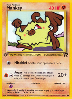 Mankey - Team Rocket - #61 - Pokemon TCG card