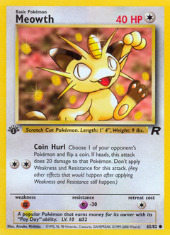 Meowth #62 Meowth - Team Rocket - #62 - Pokemon TCG card