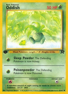Oddish #63 Oddish - Team Rocket - #63 - Pokemon TCG card