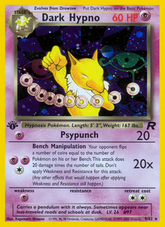 Dark Hypno #9 Dark Hypno - Team Rocket - #9 - Pokemon TCG card