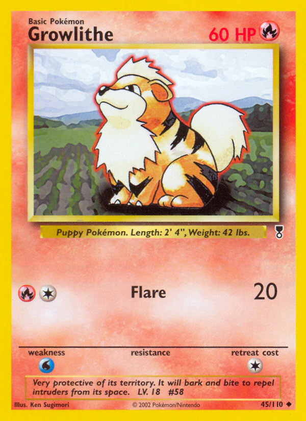 Growlithe - Legendary Collection - #45 - Pokemon TCG card