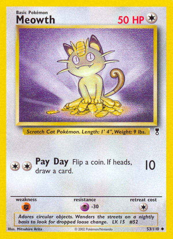 Meowth - Legendary Collection - #53 - Pokemon TCG card
